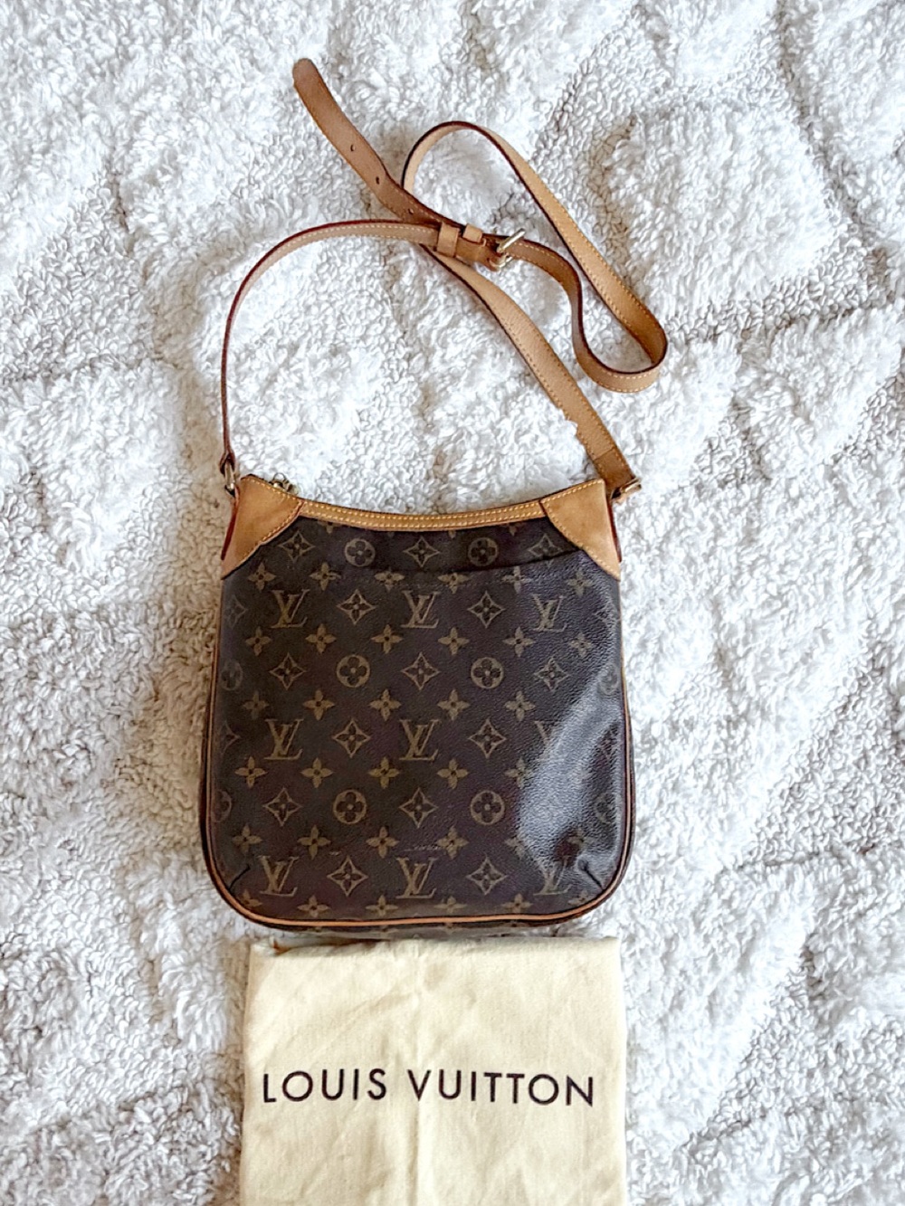 Louis vuitton monogram Odeon leather crossbody bag